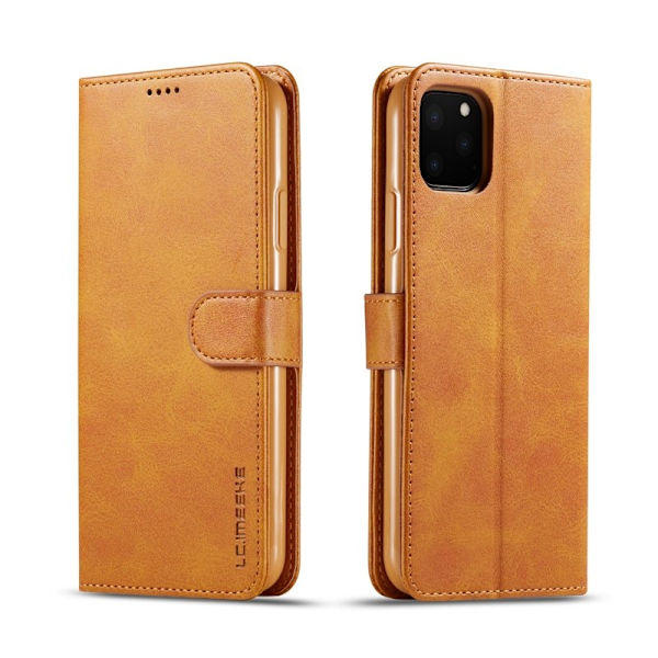 LC.IMEEKE iPhone 11 Pro Max Plånboksfodral Konstläder - Brun