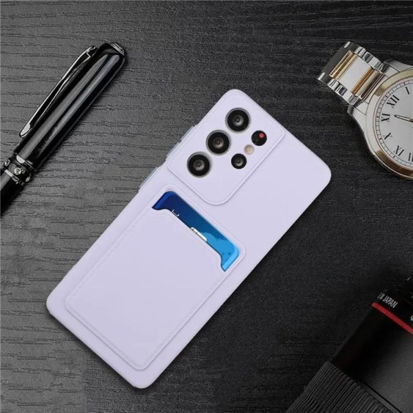 Galaxy S23 Ultra Mobile Case -korttipidike TPU - violetti