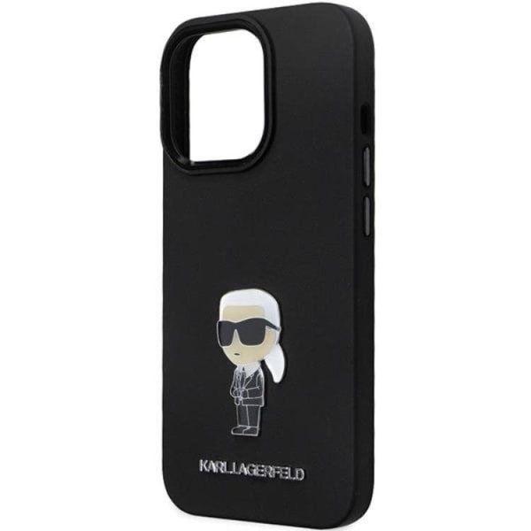 KARL LAGERFELD iPhone 14 Pro Mobilskal Silikon Ikonik Metal Pin