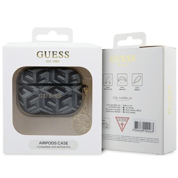 Guess AirPods Pro Skal GCube Charm - Sort Black