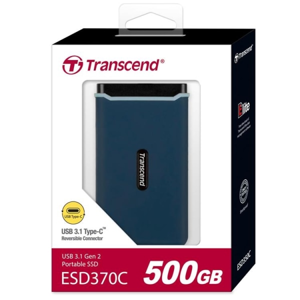 Transcend Portabel  SSD ESD370C USB-C 500GB (R1050/W950)