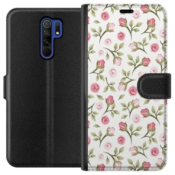 Plånboksfodral till Xiaomi Redmi 9 med Blommigt