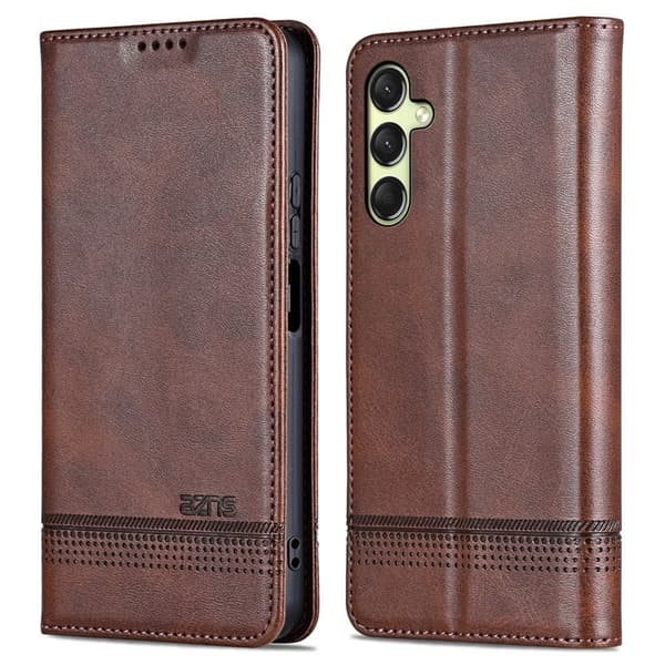 AZNS Samsung Galaxy A16 Plånboksfodral Konstläder - Brun