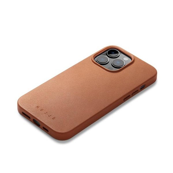 Mujjo iPhone 14 Pro Max Skal Magsafe Full Läder - Tan