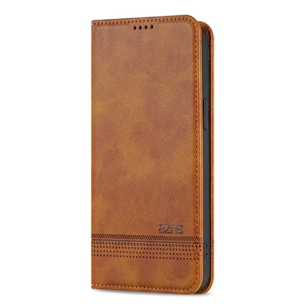 AZNS iPhone 16e Plånboksfodral Konstläder - Brun