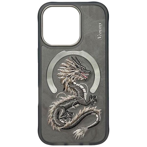 Nimmy Mobilskal till iPhone 16 Pro Max MagSafe Dragon - Grå Grå