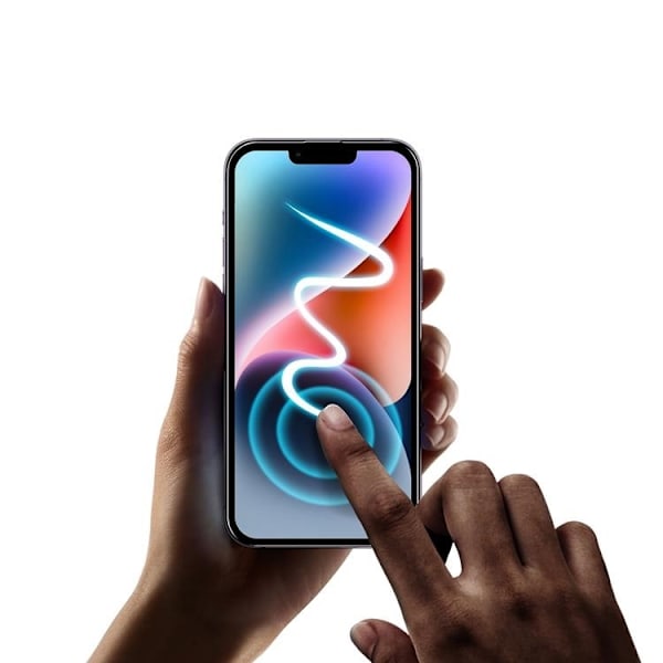 LIVSTIDSGARANTI - BOOM iPhone 14 Privacy Härdat Glas Skärmskydd 2st Svart