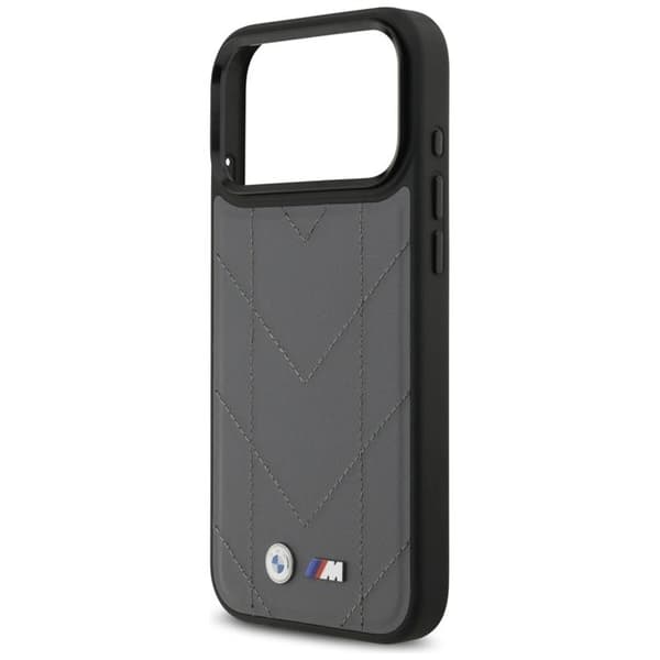 BMW-puhelinkotelo iPhone 17 Pro Max MagSafe M Quilted Logo Grå