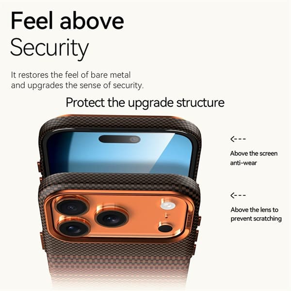 SULADA Mobilskal till iPhone 17 Pro MagSafe Hard PC - Orange Orange