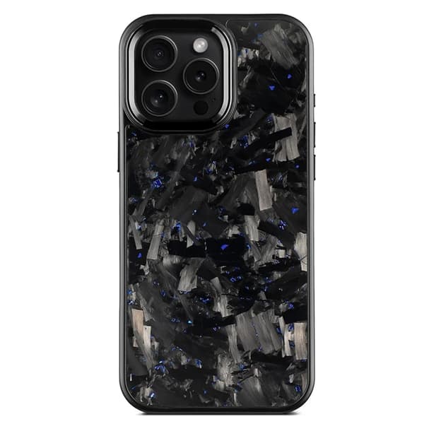 Mobilskal till iPhone 16 Pro Aramid Fiber med metallbåge - Blå Blå