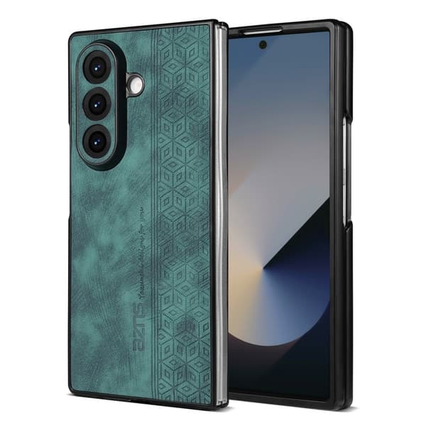 AZNS Samsung Galaxy Z Fold7 Plånboksfodral Konstläder - Grön