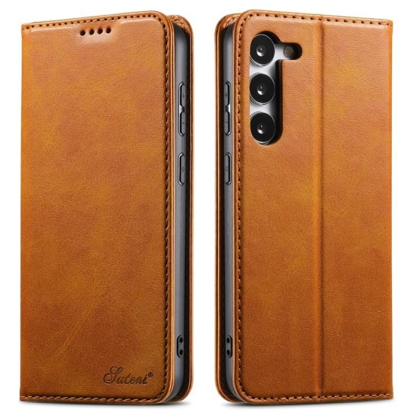 SUTENI Galaxy S23 Plus Wallet Case Kickstand Flip - Khaki