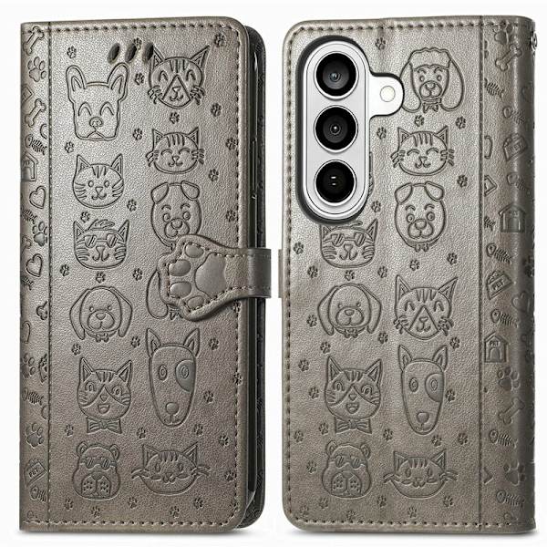 Plånboksfodral för Samsung Galaxy S26 Plus Konstläder - Grå