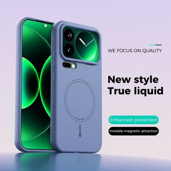 ABEEL Mobilskal till Xiaomi 17 Pro Max MagSafe Liquid Silicone Blå
