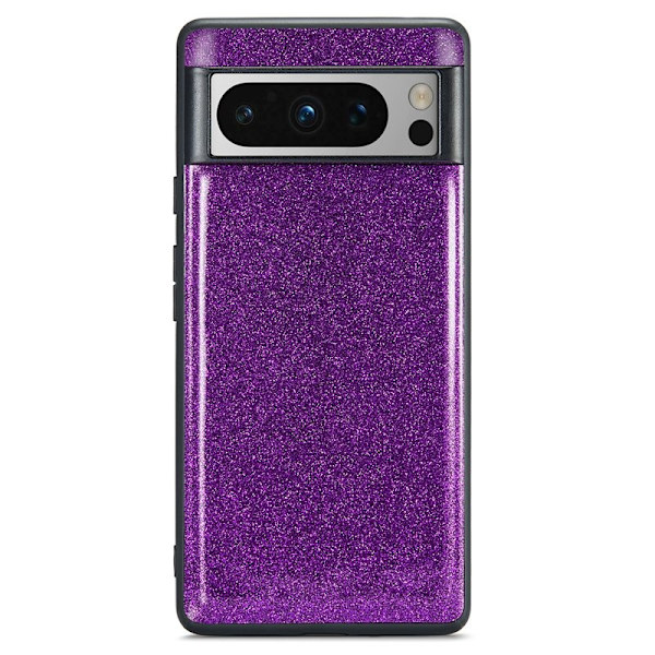 DG.MING Mobilskal till Google Pixel 8 Pro Glitter PU Läder - Lila