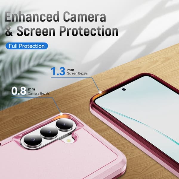 Mobilskal för Samsung Galaxy S26 Plus PC + TPU Militärklass - Rosa