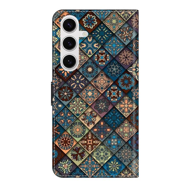 Plånboksfodral för Samsung Galaxy S26 Plus Mönstertryck Ställ - Blå Blommig
