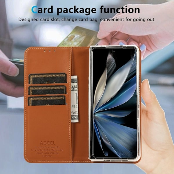 ABEEL Google Pixel 10 Pro Plånboksfodral RFID-Skydd Konstläder Flip - Brun