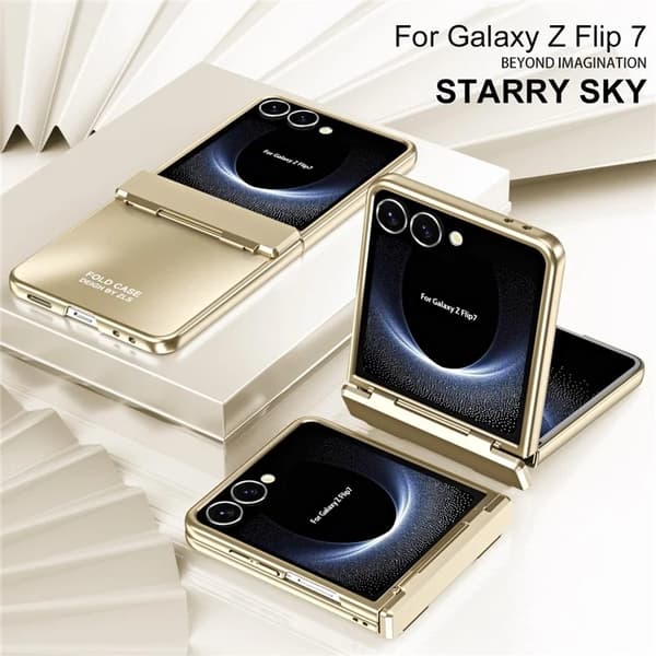 Mobilskal till Galaxy Z Flip 7 Electroplating - Guld Guld