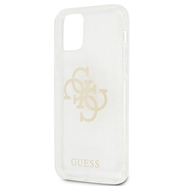 Guess iPhone 12 Pro Max Cover Glitter Logo - Gennemsigtig