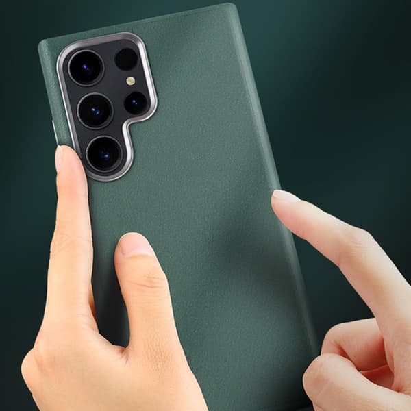 X-LEVEL Mobilskal till Samsung Galaxy S25 Ultra PU Läder Hård PC Grå