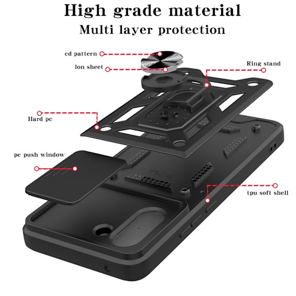 Mobilskal till OnePlus Nord CE5 Slide Camera Kickstand - Blå Blå