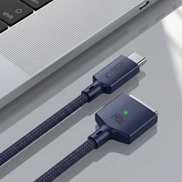 Tech-Protect Macbook-Kabel USB-C Till Magsafe 3 140w 2m Ultraboost - Blå Blå