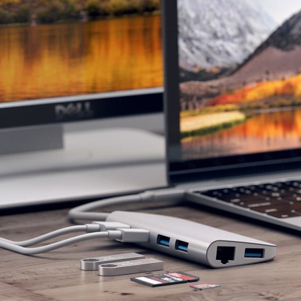 Satechi USB-C Multimedie Adapter 4K HDMI / Mini DisplayPort - Si