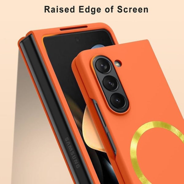 Galaxy Z Fold 5 Mobilcover Magsafe Skin-touch PC Slim - Orange