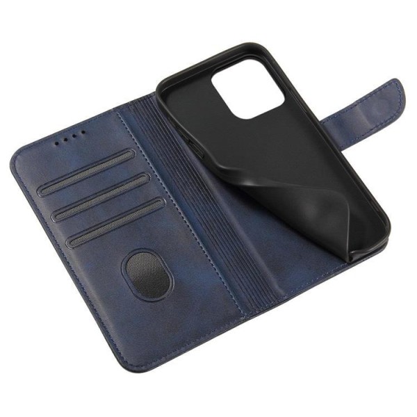 Magnet Elegant Kickstand Etui iPhone 13 Pro - Blå Blue