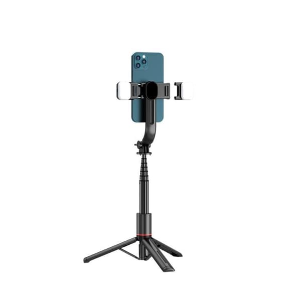 Tech-Protect Bluetooth Selfie Stick Tripod Med LED Light L05S - Svart Svart