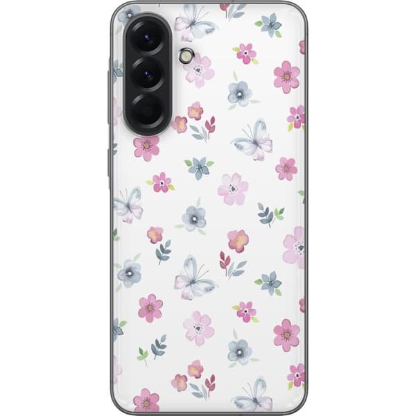 Mobilcover til Samsung Galaxy A56 med blomster og sommerfugle