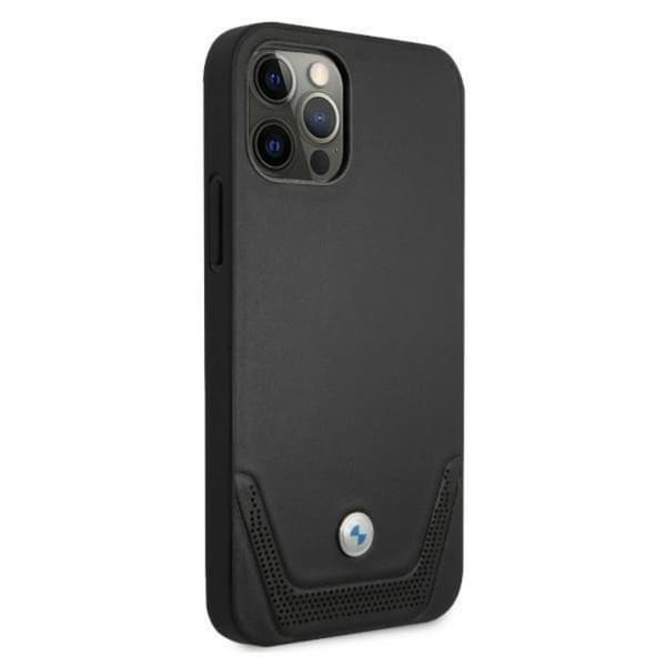 BMW iPhone 12/12 Pro Skal Læder - Sort Black