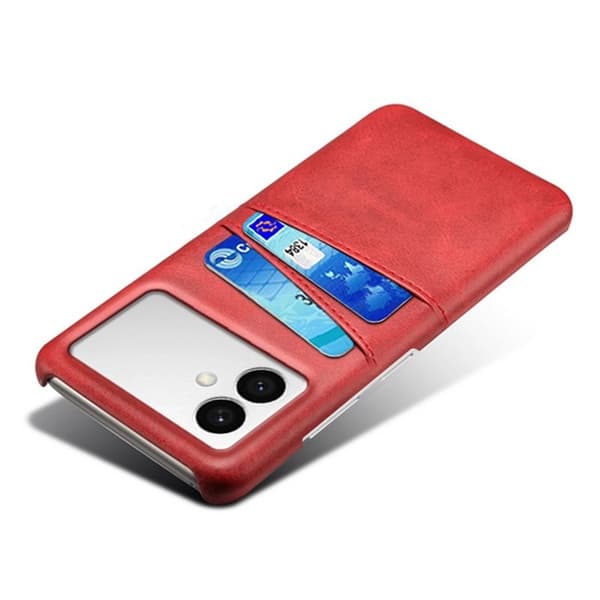 Mobilskal till Samsung Galaxy S26 Edge PU Läder + Hård PC - Röd