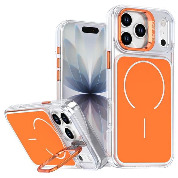 Mobilskal till iPhone 17 Pro MagSafe Lens Kickstand TPU + PC - Orange Orange