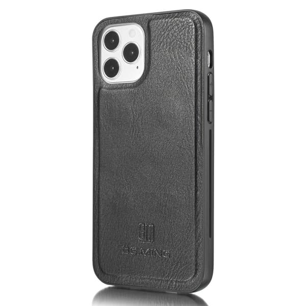DG.MING 2-i-1 Plånboksfodral i Äkta läder för iPhone 13 mini - Svart