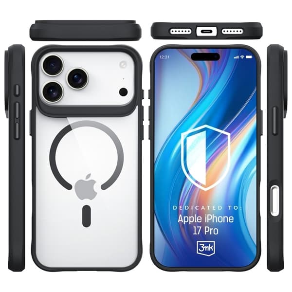 3MK Mobilskal till iPhone 17 Pro MagSafe Satin Armor - Transparent Transparent