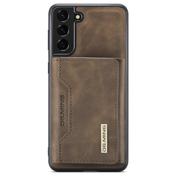 DG.MING Konstläder Plånboksfodral för Samsung Galaxy S22+ 5G - Brun