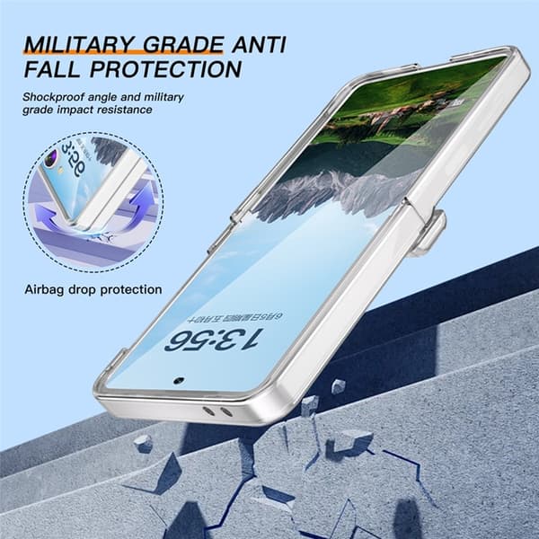 Mobilskal till Galaxy Z Flip7 Hinge Protection - Clear Transparent