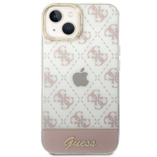 GUESS iPhone 14 Plus Cover 4G Pattern Script - Rosa