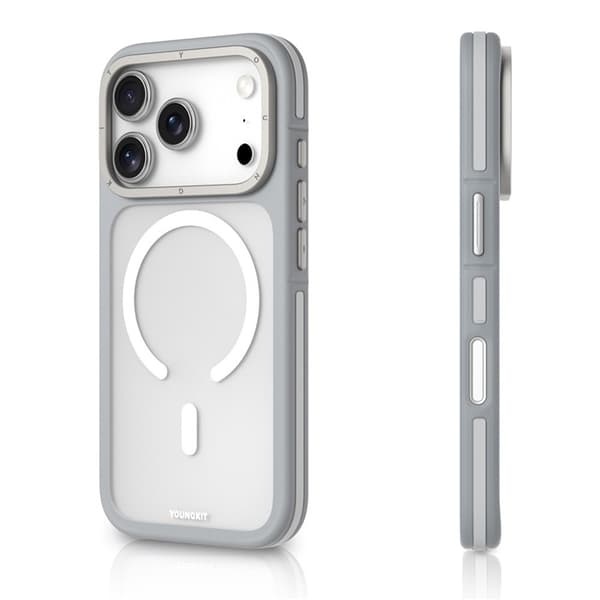 YOUNGKIT Mobilskal till iPhone 17 Pro Max MagSafe Skin-Touch Matte - Grå Grå