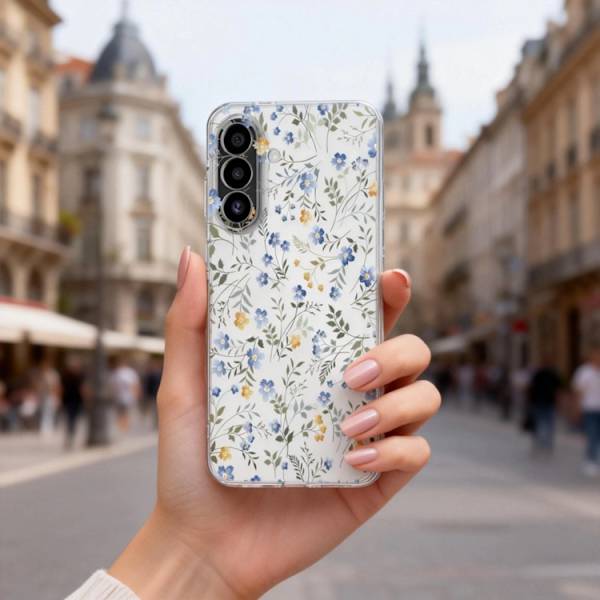 Tech-Protect Mobilskal För Galaxy A57 5G Flexair - Spring Flowers Transparent