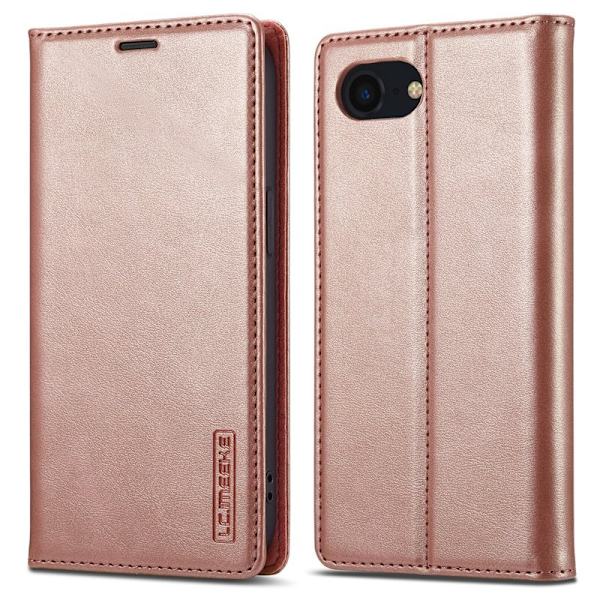 LC.IMEEKE iPhone 16e Plånboksfodral Konstläder - Roséguld