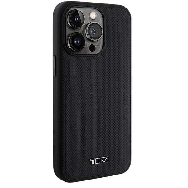 Tumi telefontaske til iPhone 15 Pro Max MagSafe læder ballistisk mønster