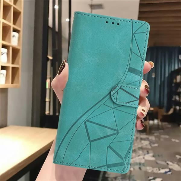 Samsung Galaxy S26 Edge Plånboksfodral Impränerad TriangelKonstläder Grön