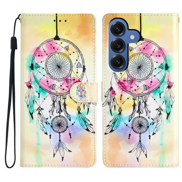 Samsung Galaxy S26 Plus Plånboksfodral Konstläder Mönstertryck Ställ - Vindklang