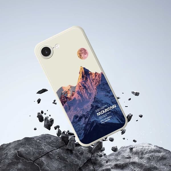 Mobilskal till iPhone 16e Blue Snow Mountain TPU - Grön Grön