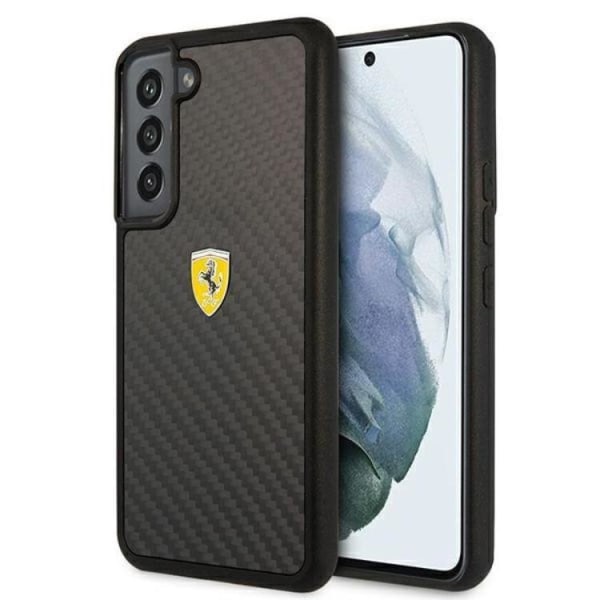 Ferrari On Track Real Carbon Cover Galaxy S22 - musta