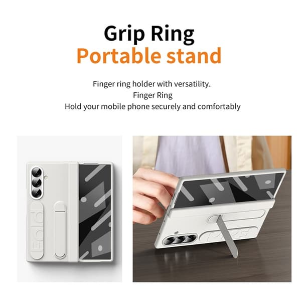 Mobilskal till Galaxy Z Fold 7 Kickstand Armband - Vit Vit