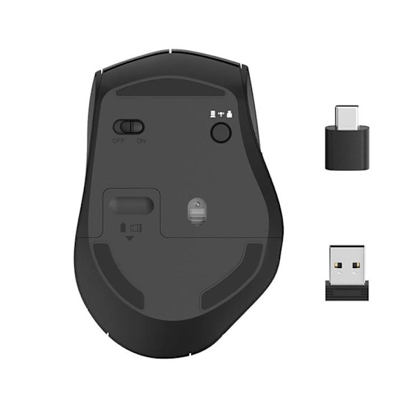 Hama Mus Trådløs Dual Mode USB-C/USB-A 6-knapper - Sort Black